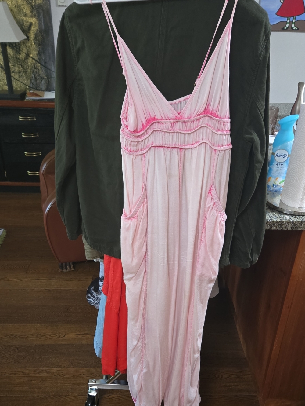 Anthropologie  Pink Women's Spaghetti-Strap  Jumpsuit